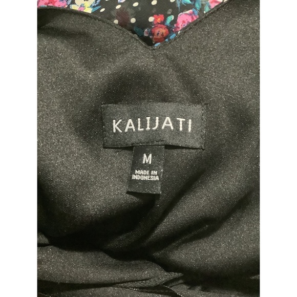 KALIJATI Size Medium Polka Dot and Floral Dress - Picture 5 of 6